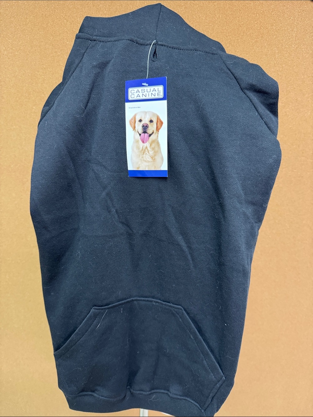 Casual Canine Black Dog Hoodie - Classic Pullover with Front Pocket